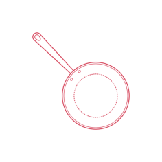 Objects Cooking Pans Frying Pan 8 Inch Craft Design Svg File, Free Vectors File